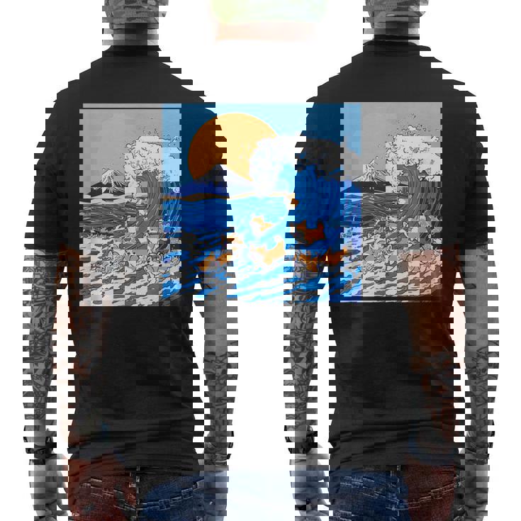 面白いtシャツ コーギー 犬 イヌ わんこ メンズ 犬好き グッズ かわいい おもしろ 面白い 服 ネタ 夏 メンズTシャツ バックプリント