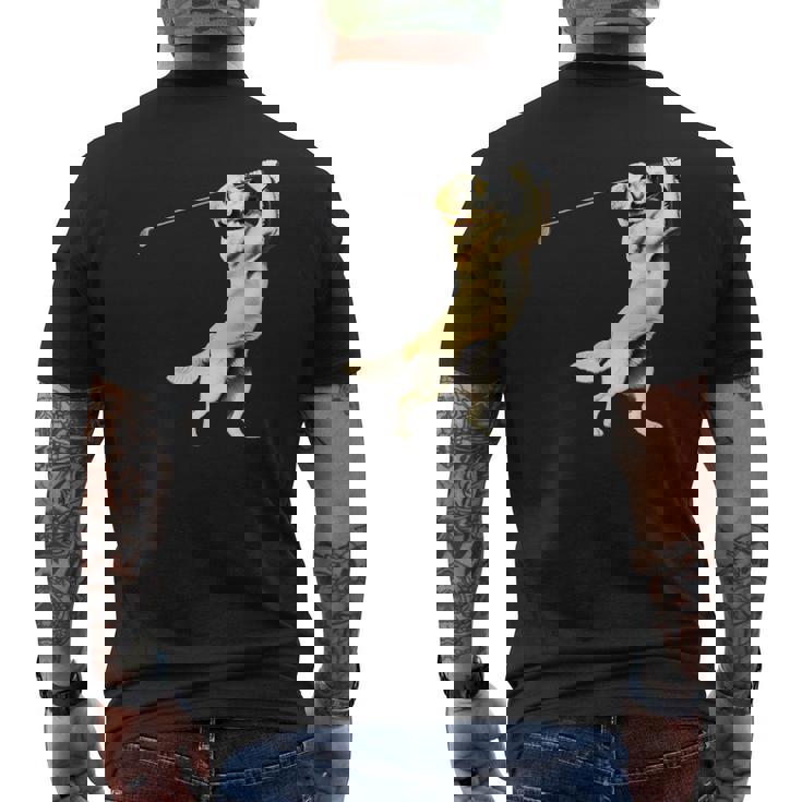 面白いtシャツ ゴールデンレトリバー ゴルフ イヌ メンズ グッズ かわいい おもしろ 面白い 服 ネタ メンズTシャツ バックプリント