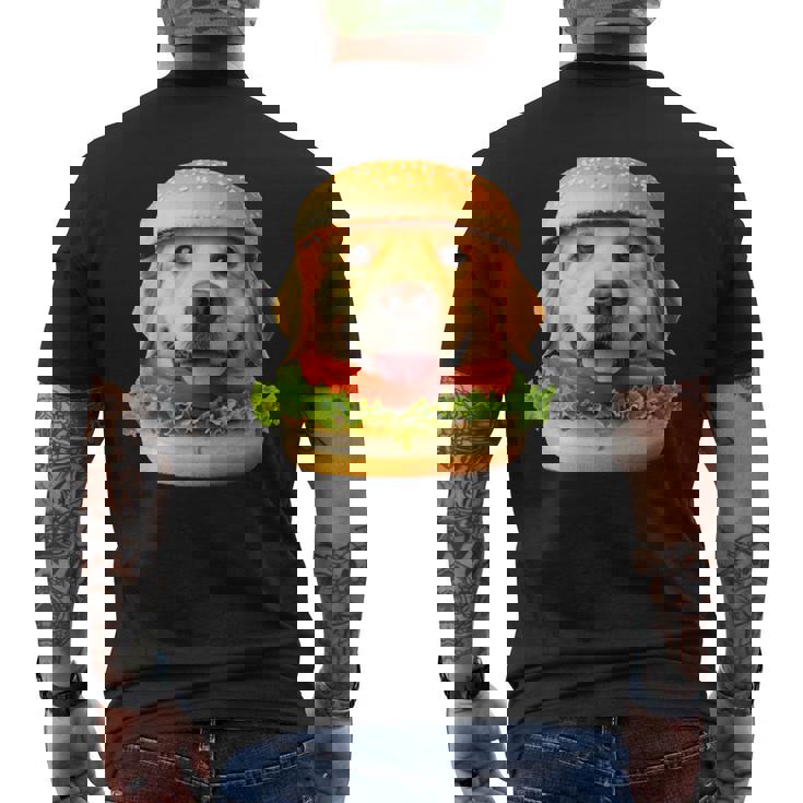 面白いtシャツ ゴールデンレトリバー 犬 ハンバーガー メンズ グッズ かわいい おもしろ 面白い 服 ネタ メンズTシャツ バックプリント