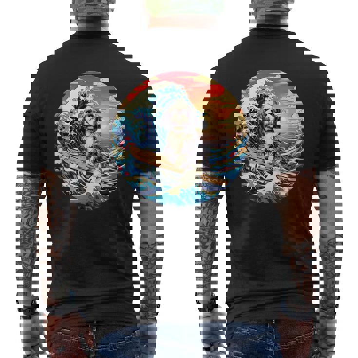 面白いtシャツ シーズー 犬 イヌ メンズ 犬好き グッズ かわいい おもしろ 面白い 服 ネタ サーフィン メンズTシャツ バックプリント