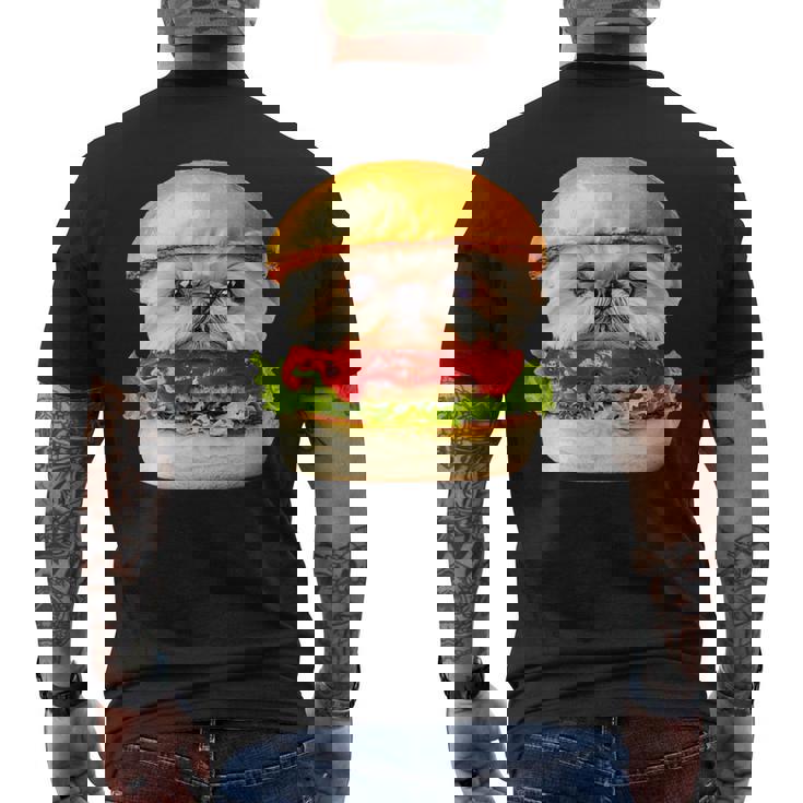 面白いtシャツ シーズー 犬 ハンバーガー メンズ 犬好き グッズ かわいい おもしろ 面白い 服 ネタ メンズTシャツ バックプリント