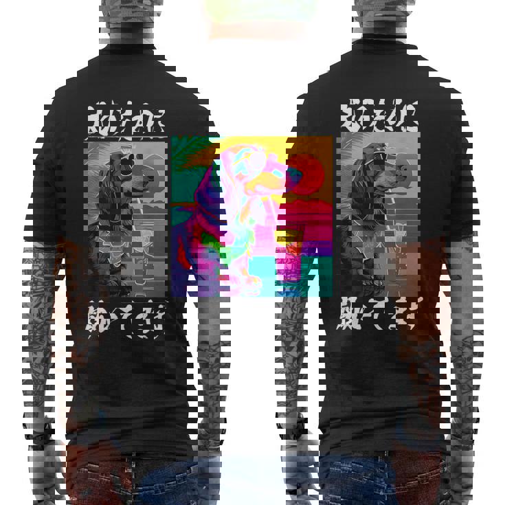 面白いtシャツ ダックスフンド イヌ わんこ メンズ 犬好き グッズ おもしろ 面白い 服 ネタ わんこ メンズTシャツ バックプリント