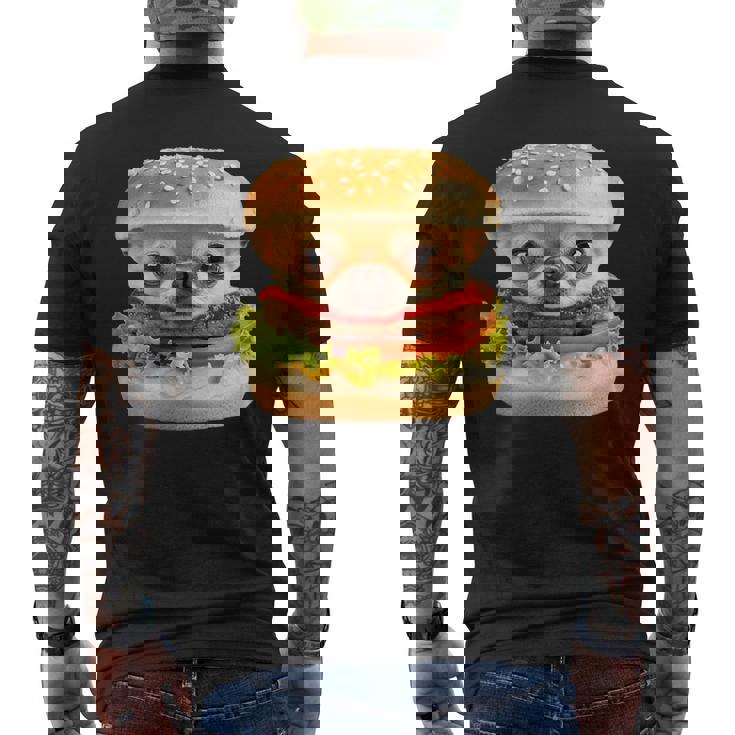 面白いtシャツ チワワ 犬 イヌ ハンバーガー メンズ 犬好き グッズ かわいい おもしろ 面白い 服 ネタ メンズTシャツ バックプリント