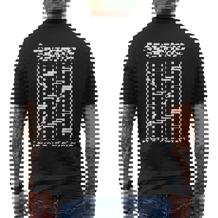 面白いtシャツ テニス あみだくじ おもしろ 服 ネタ メンズ テニス部 おもしろグッズ 大人 子供 ウケ メンズTシャツ バックプリント