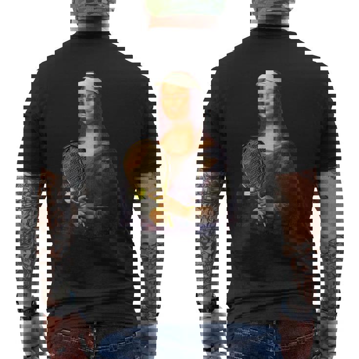 面白いtシャツ テニス モナリザ おもしろ 服 ネタ メンズ テニス部 おもしろグッズ 大人 子供 メンズTシャツ バックプリント