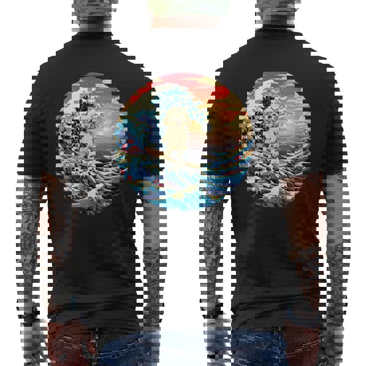 面白いtシャツ トイプードル イヌ メンズ 犬好き グッズ かわいい おもしろ 面白い 服 ネタ サーフィン メンズTシャツ バックプリント