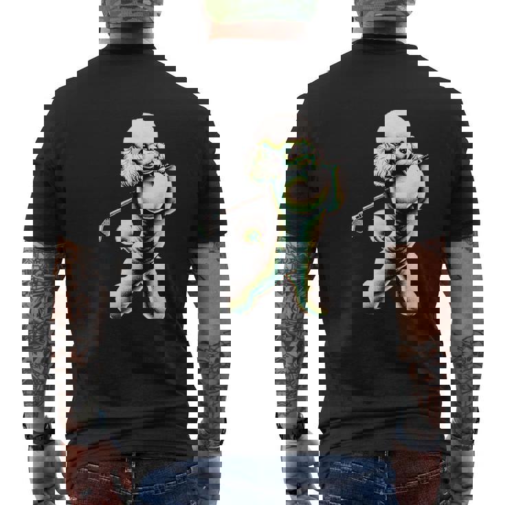 面白いtシャツ トイプードル ゴルフ イヌ メンズ 犬好き グッズ かわいい おもしろ 面白い 服 ネタ メンズTシャツ バックプリント