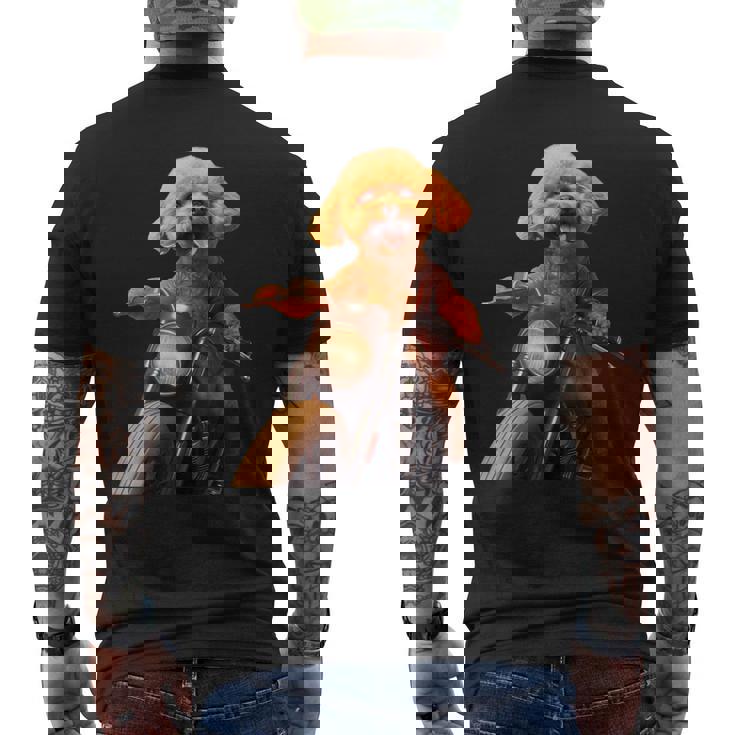 面白いtシャツ トイプードル バイク イヌ メンズ 犬好き グッズ かわいい おもしろ 面白い 服 ネタ メンズTシャツ バックプリント