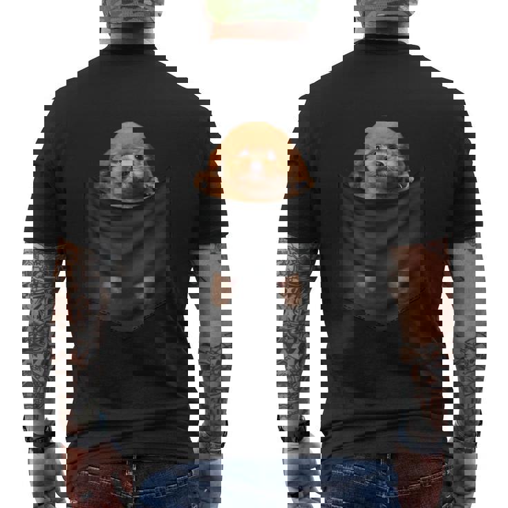 面白いtシャツ トイプードル ポケット イヌ わんこ メンズ 犬好き グッズ おもしろ 面白い 服 ネタ メンズTシャツ バックプリント