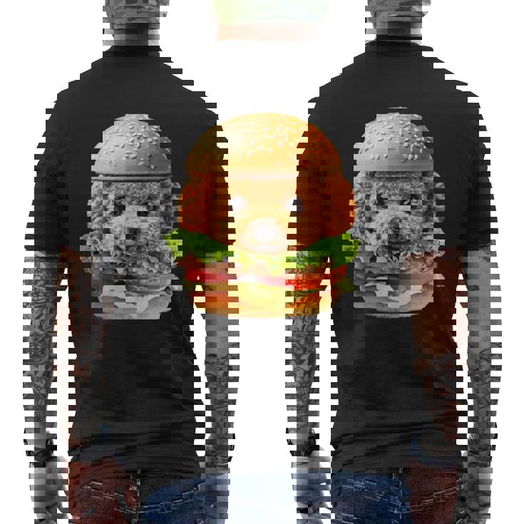 面白いtシャツ トイプードル 犬 ハンバーガー メンズ 犬好き グッズ かわいい おもしろ 面白い 服 ネタ メンズTシャツ バックプリント