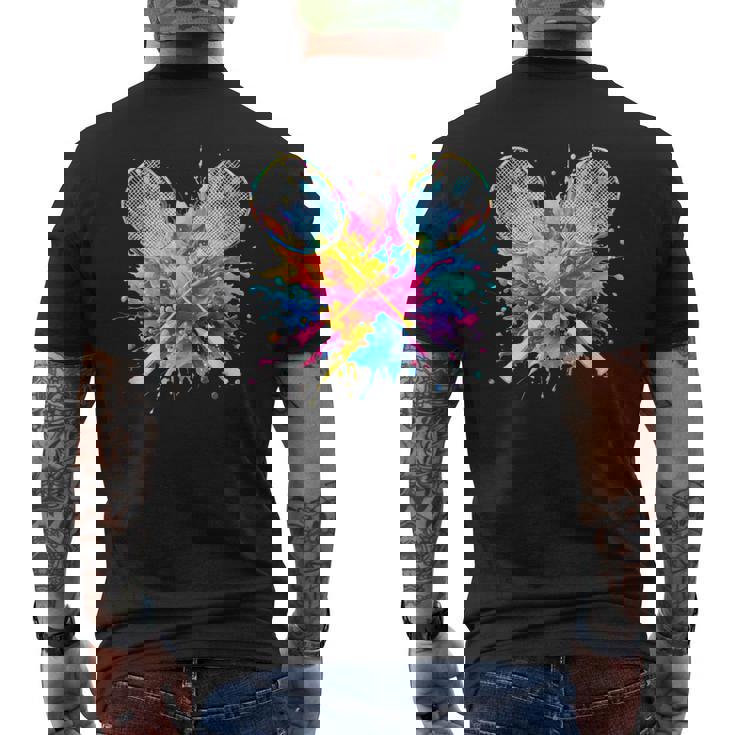 面白いtシャツ バドミントン おもしろ カラフル 服 ネタ メンズ テニス部 おもしろグッズ 大人 子供 メンズTシャツ バックプリント