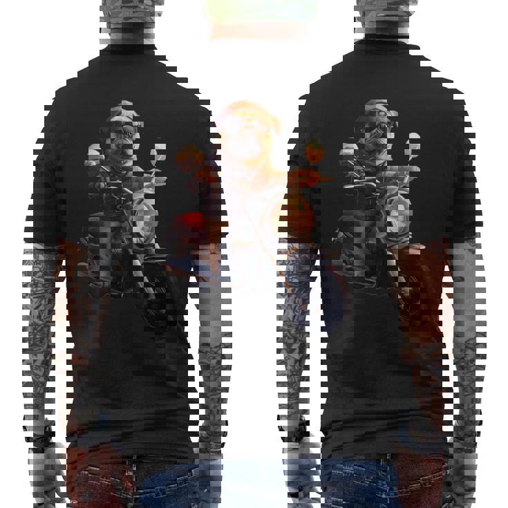 面白いtシャツ パグ バイク イヌ メンズ 犬好き グッズ かわいい おもしろ 面白い 服 ネタ メンズTシャツ バックプリント