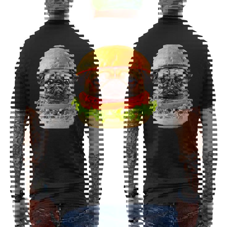 面白いtシャツ パグ 犬 ハンバーガー メンズ 犬好き グッズ かわいい おもしろ 面白い 服 ネタ メンズTシャツ バックプリント