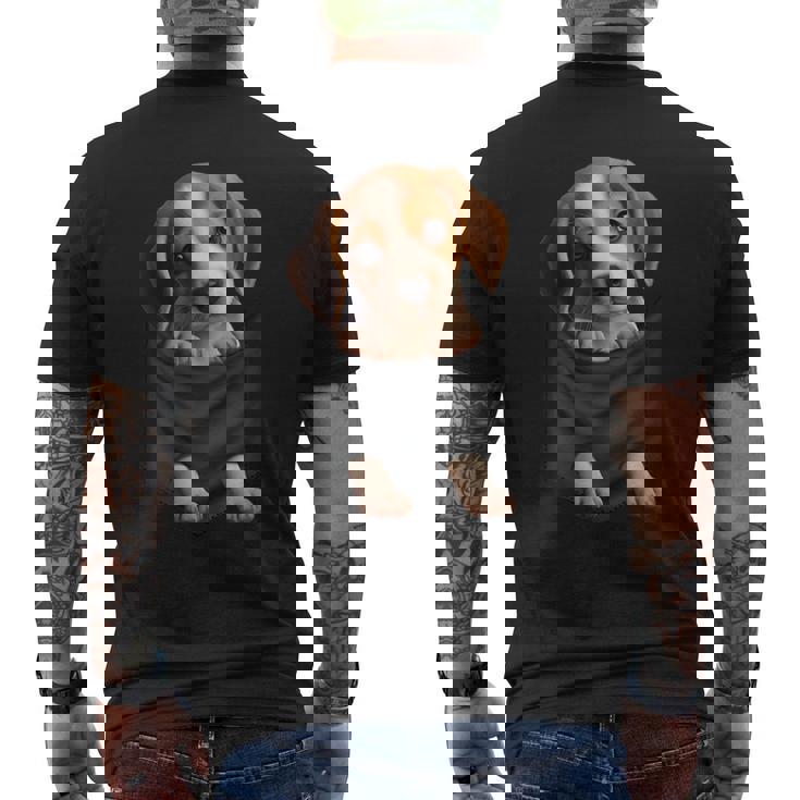 面白いtシャツ ビーグル 胸 ポケット イヌ わんこ メンズ 犬好き グッズ おもしろ 面白い 服 ネタ メンズTシャツ バックプリント