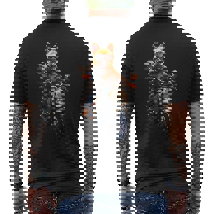 面白いtシャツ フレンチブルドッグ バイク イヌ メンズ 犬好き グッズ おもしろ 面白い 服 ネタ メンズTシャツ バックプリント