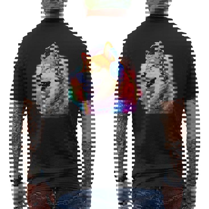 面白いtシャツ 柴犬 ゲーム 音楽 イヌ わんこ メンズ 犬好き グッズ おもしろ 面白い 服 ネタ メンズTシャツ バックプリント