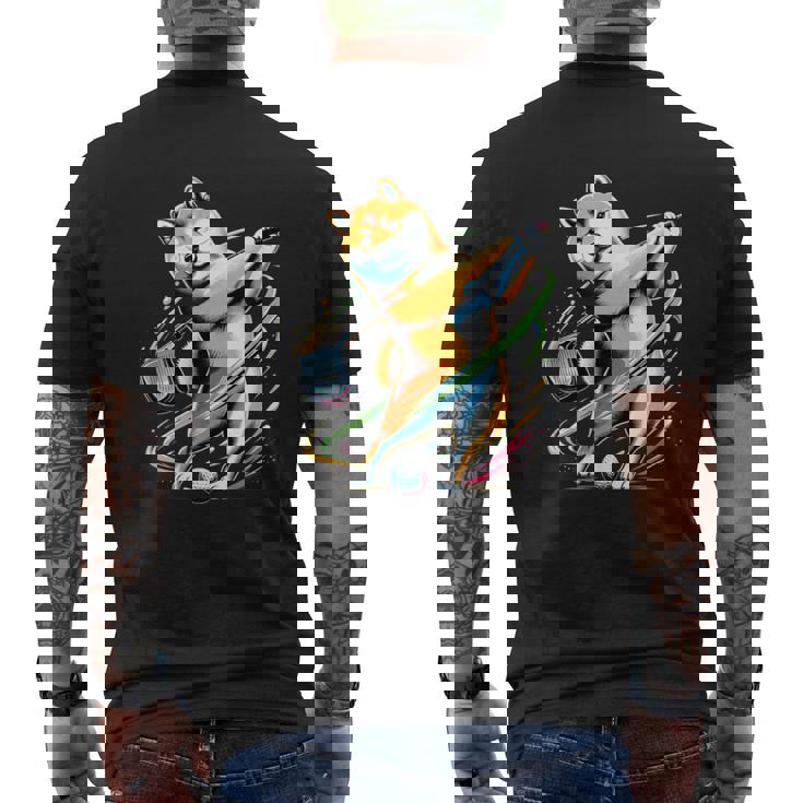 面白いtシャツ 柴犬 ゴルフ イヌ わんこ メンズ 犬好き グッズ かわいい おもしろ 面白い 服 ネタ メンズTシャツ バックプリント