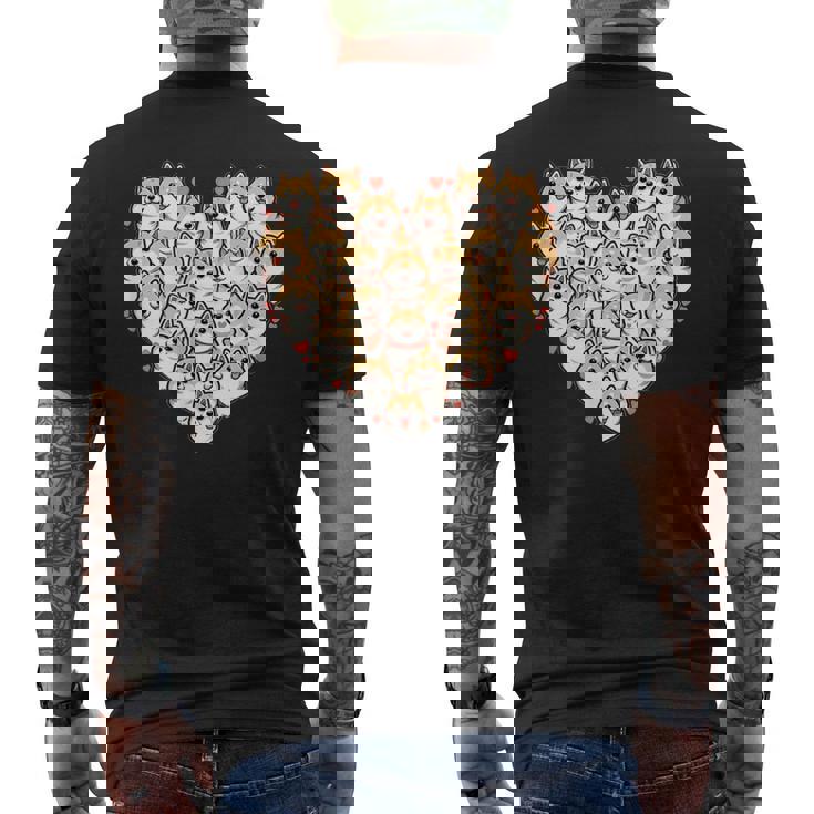 面白いtシャツ 柴犬 ハート イヌ わんこ メンズ 犬好き グッズ かわいい おもしろ 面白い 服 ネタ メンズTシャツ バックプリント