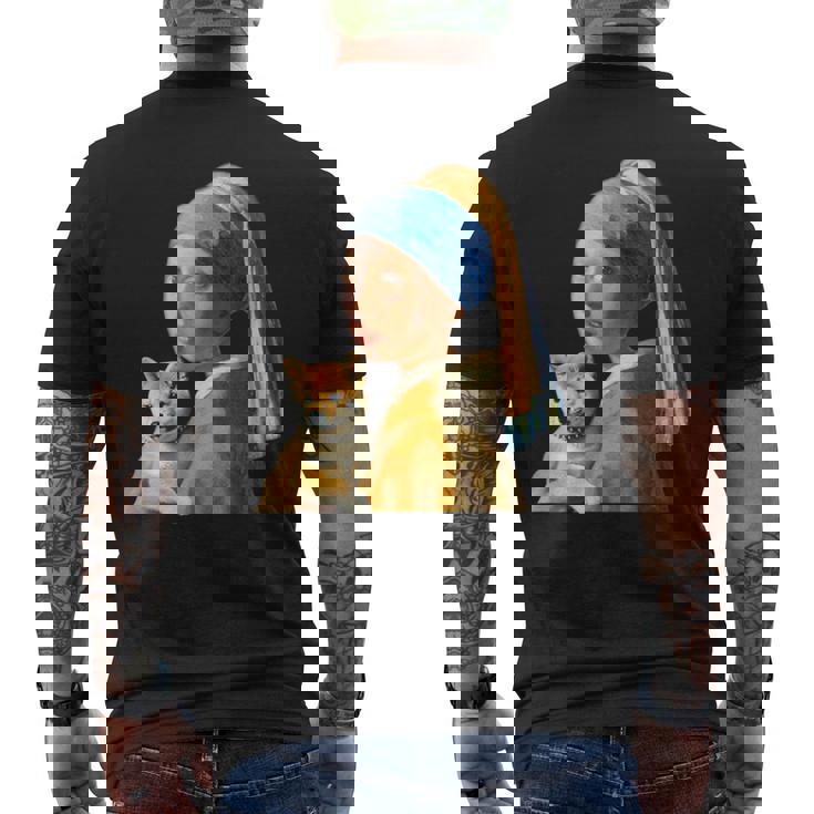 面白いtシャツ 柴犬 フェルメール わんこ メンズ 犬好き グッズ かわいい おもしろ 面白い 服 ネタ メンズTシャツ バックプリント