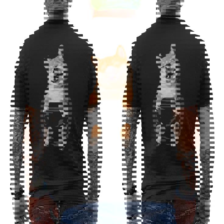 面白いtシャツ 柴犬 ポケット イヌ わんこ メンズ 犬好き グッズ かわいい おもしろ 面白い 服 ネタ メンズTシャツ バックプリント