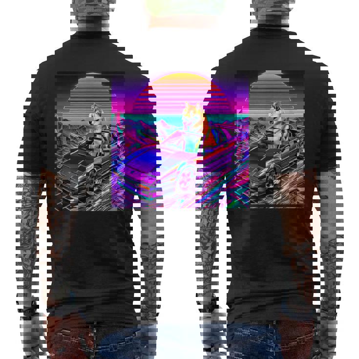 面白いtシャツ 柴犬 車 イヌ わんこ メンズ 犬好き グッズ かわいい おもしろ 面白い 服 ネタ メンズTシャツ バックプリント