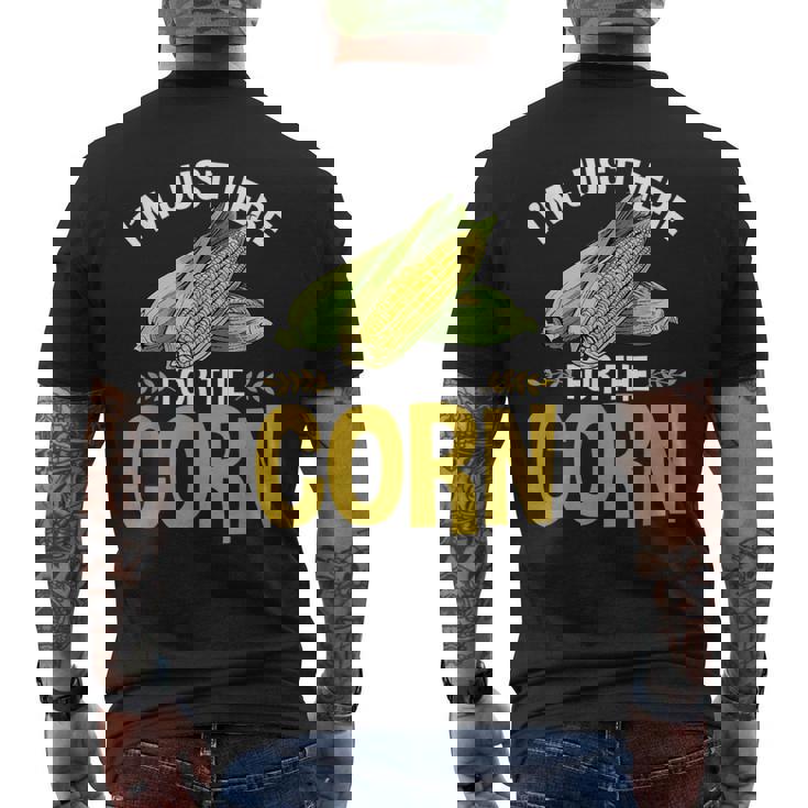 面白いとうもろこし野菜 とうもろこし メンズTシャツ バックプリント