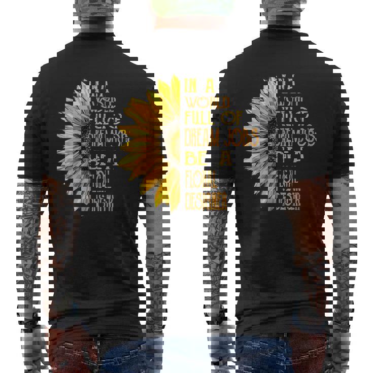 面白いひまわり柄シャツ 花柄デザイナーシャツ メンズTシャツ バックプリント