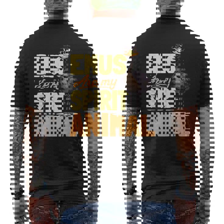 面白いエミューアニマルemus Are Mypiritアニマル。 メンズTシャツ バックプリント