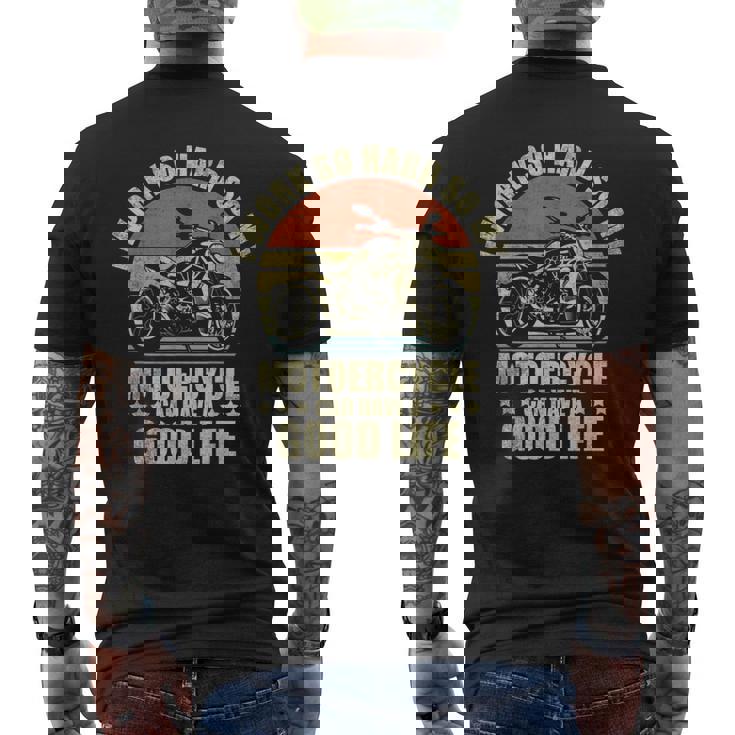 面白いオートバイの引用句 メンズ レディース オートバイ愛好家ライダー メンズTシャツ バックプリント