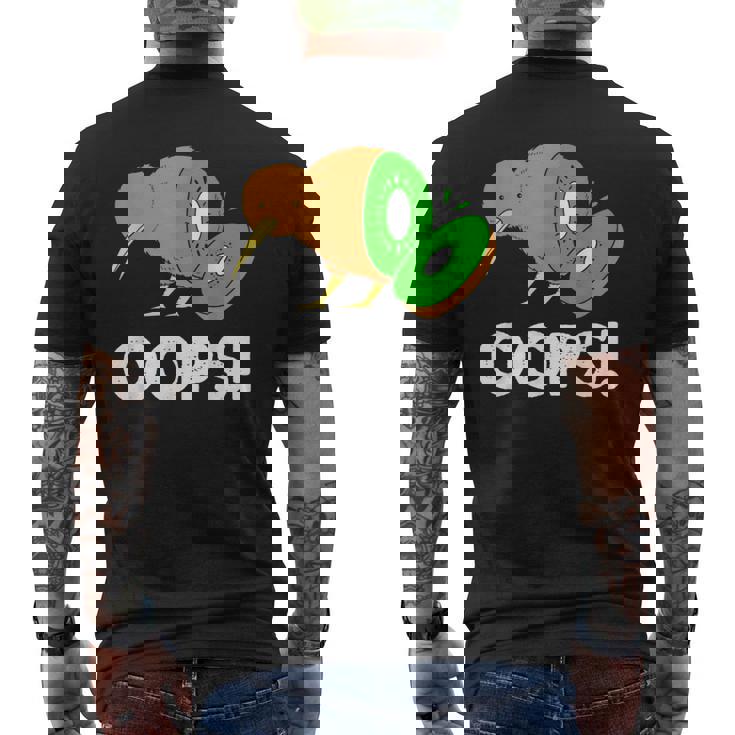 面白いキウイフルーツ キウイ鳥 メンズTシャツ バックプリント