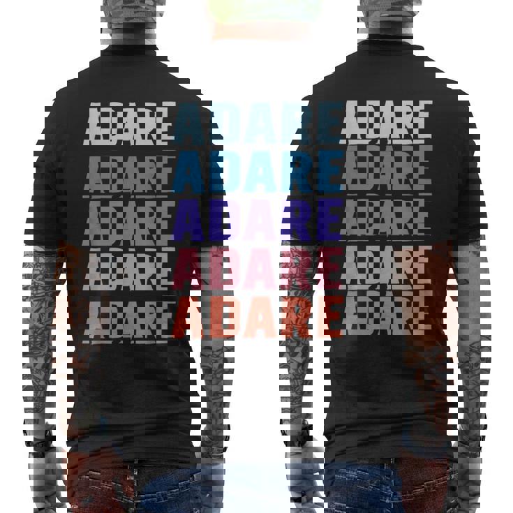 面白いギフトネーム Adare 名前入り メンズTシャツ バックプリント