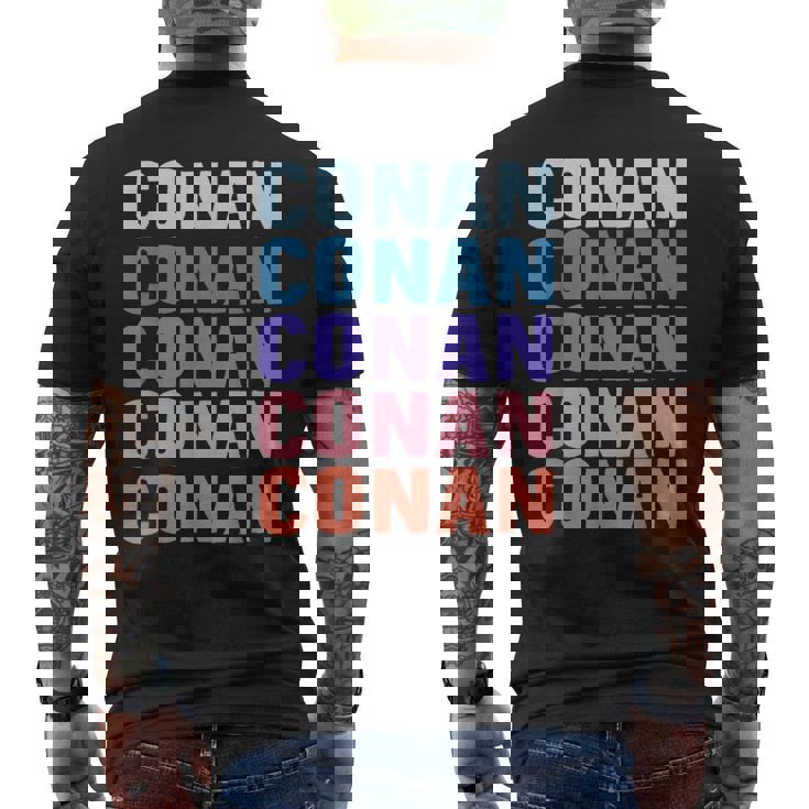 面白いギフト名 コナン 名入れ名 メンズTシャツ バックプリント