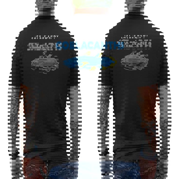 面白いシーラカンスス 魚愛好家 古典学者 メンズTシャツ バックプリント