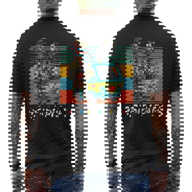 面白いハロウィンコスチュームキャラクター ホラー映画 メンズTシャツ バックプリント