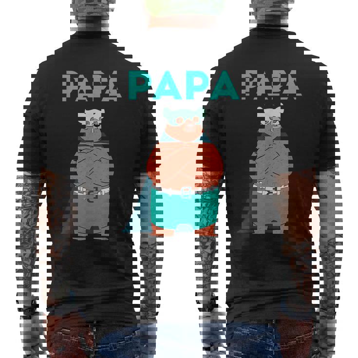 面白いパパベアシャツ I 父の日誕生日ギフト メンズTシャツ バックプリント