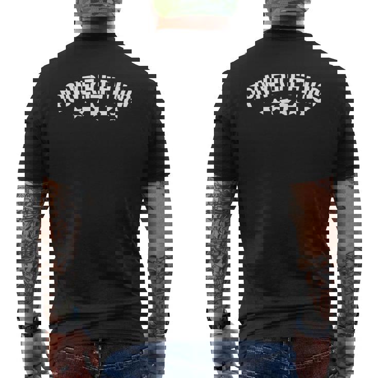 面白いパワーリフティングアート メンズ レディース パワーリフター ワークアウト メンズTシャツ バックプリント