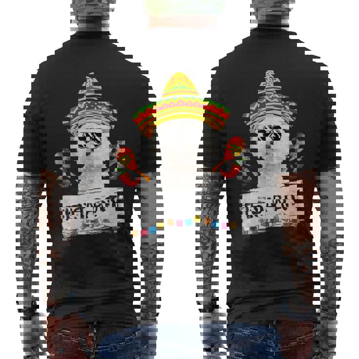 面白いパーティー かわいいビション・フリーゼ ソンブレロ サングラス メンズTシャツ バックプリント