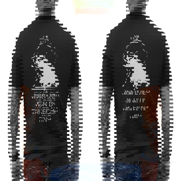 面白いマムート石器時代の氷河期デザイン 先史時代のデザイン 長袖tシャツ メンズTシャツ バックプリント