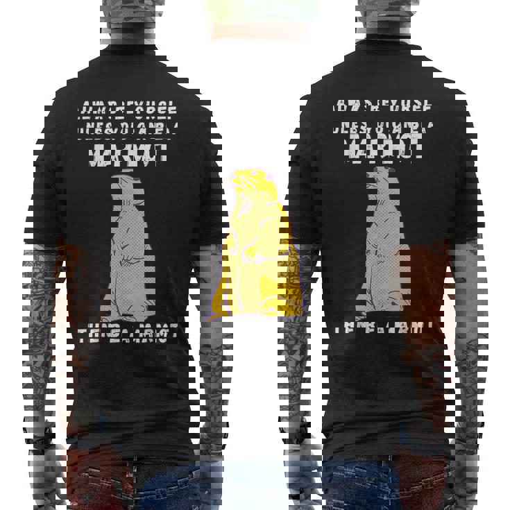 面白いマーモットヴィンテージ面白いことわざマーモット愛好家ジョーク メンズTシャツ バックプリント