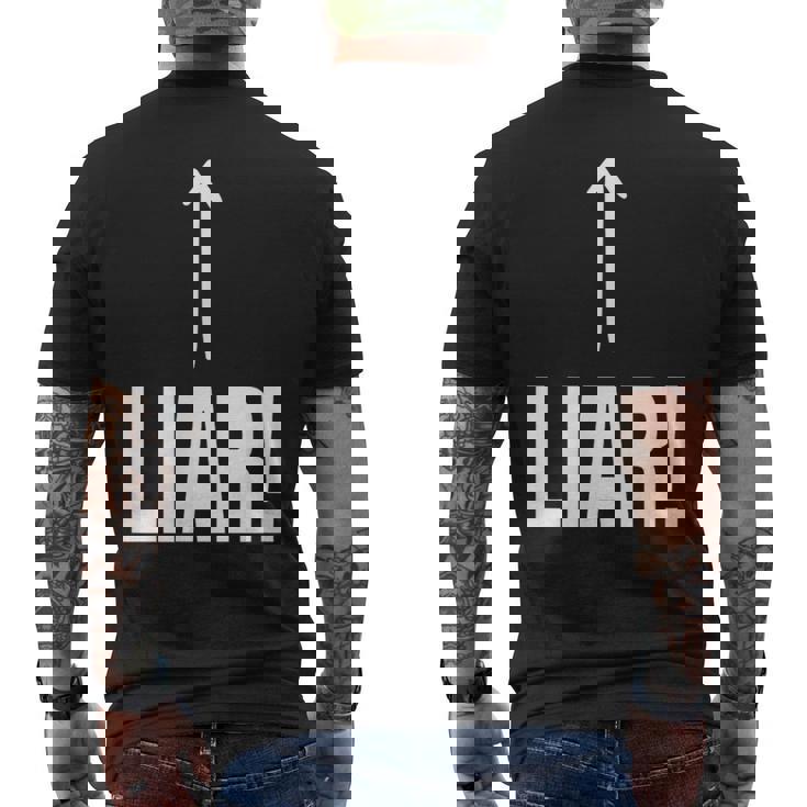 面白い嘘つき嘘つき嘘つき嘘つき詐欺師 メンズTシャツ バックプリント