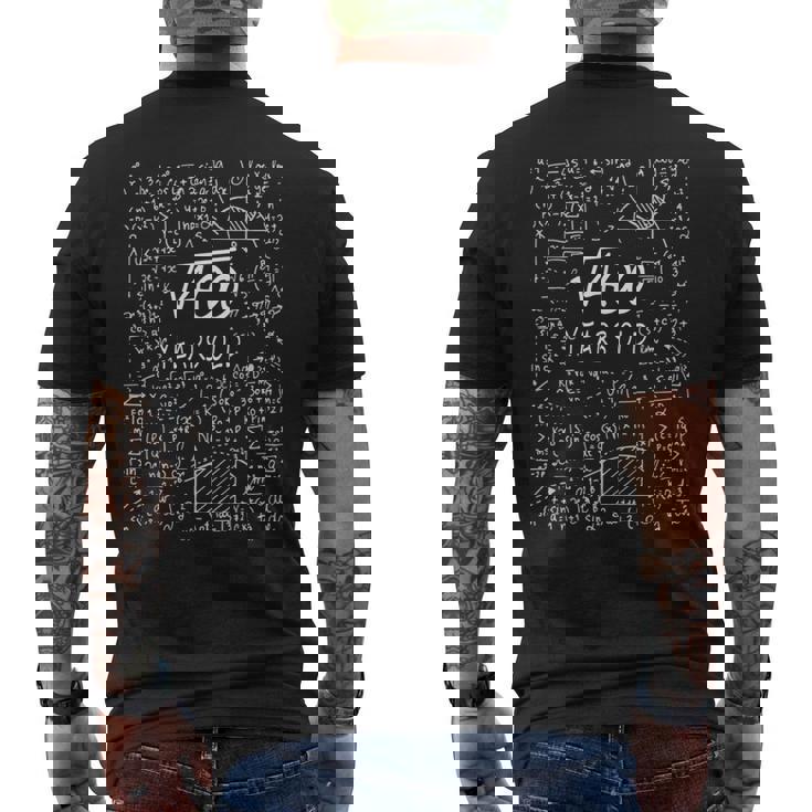 面白い数学オタク20歳20歳の誕生日の積分計算 メンズTシャツ バックプリント