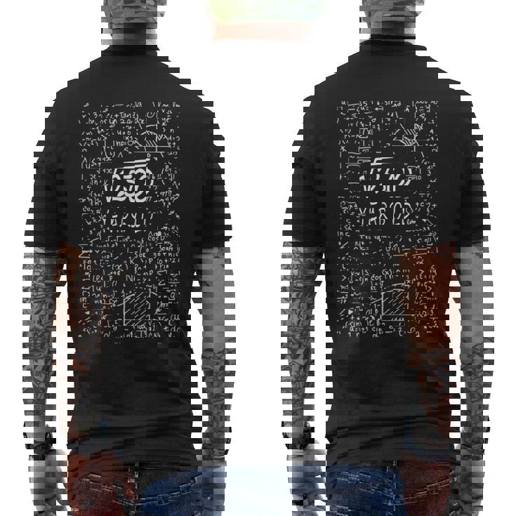 面白い数学オタク50歳50歳の誕生日の積分計算 メンズTシャツ バックプリント