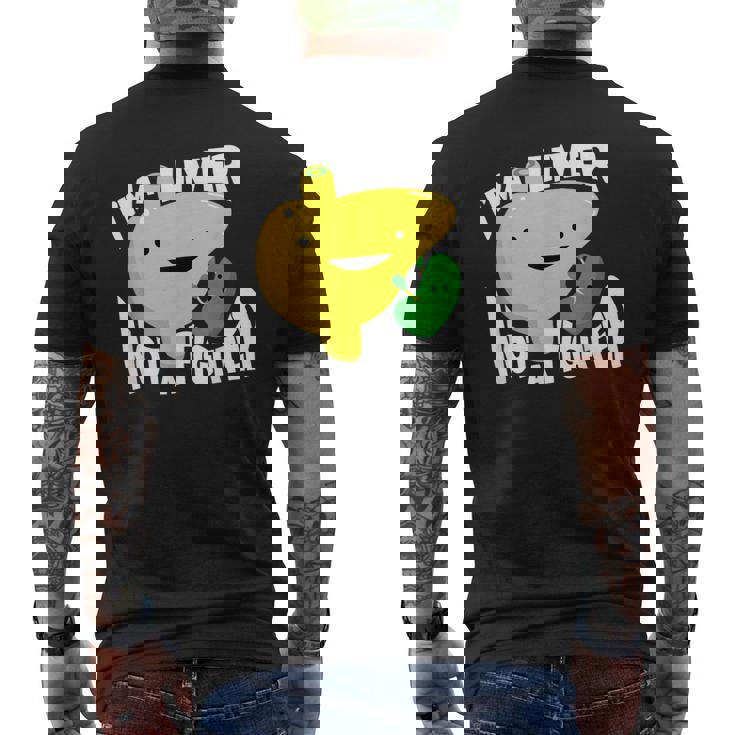 面白い臓器ボディパーツ肝臓の恋人ない戦闘機 メンズTシャツ バックプリント