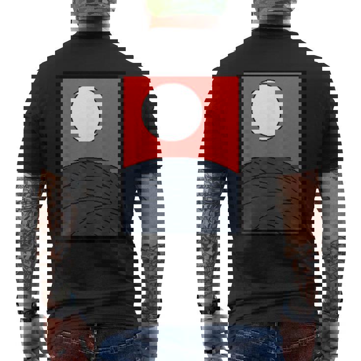 面白デザイン制作クラブオリジナルデザイン注目度no1日本のカルタ 花札 月 メンズTシャツ バックプリント