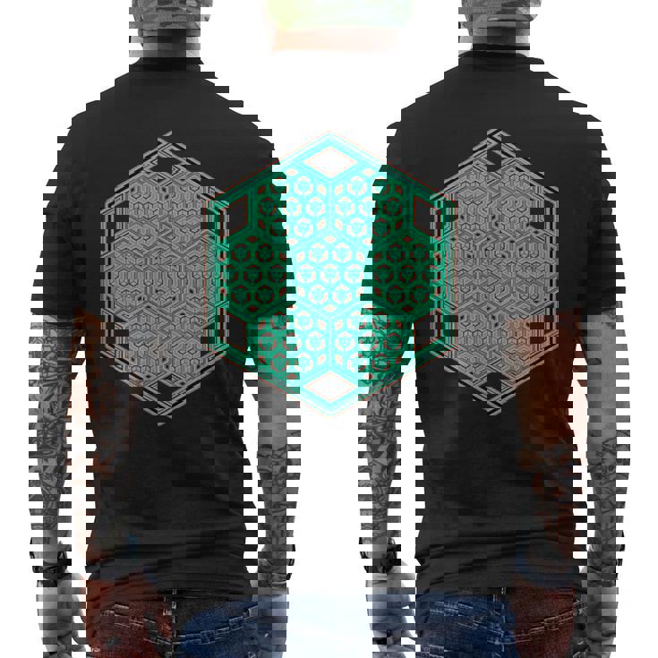 音楽祭 サイケデリックパターン テクノ トランス レイブ ゴア メンズTシャツ バックプリント