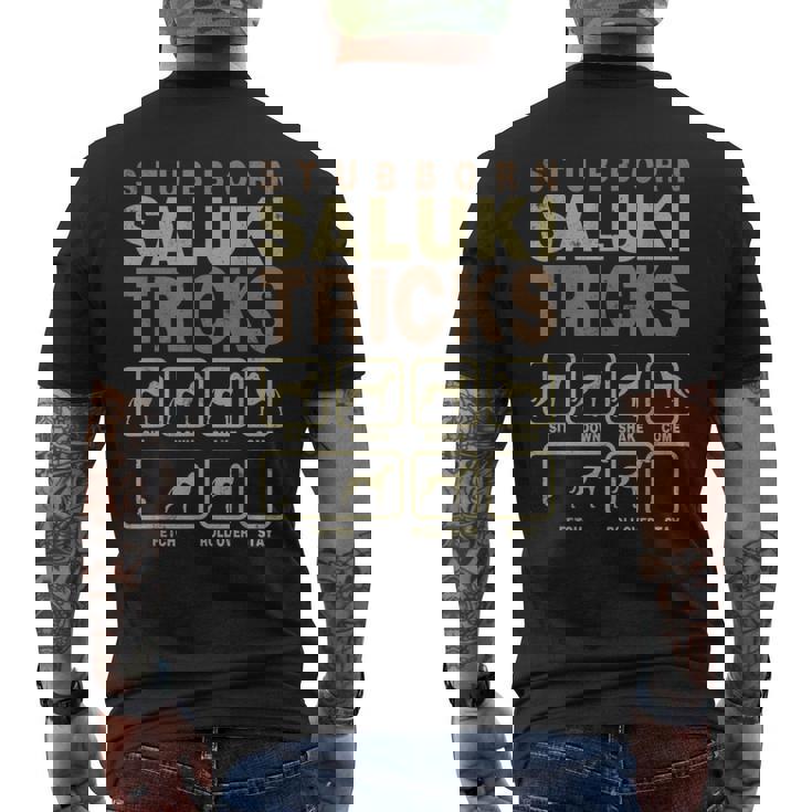 頑固なサルーキのトリックシャツ、面白いサルーキの所有者の贈り物、皮肉なサルーキの恋人 メンズTシャツ バックプリント