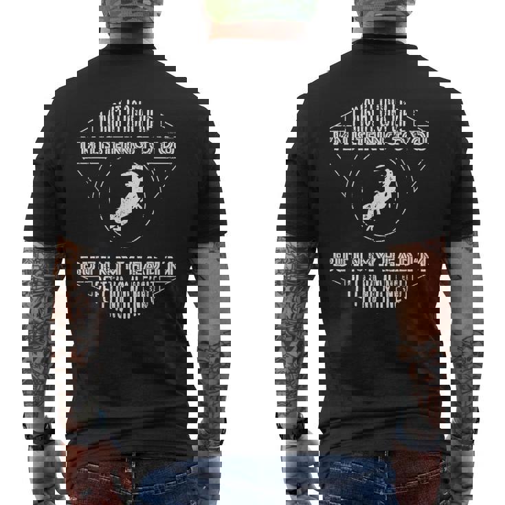 頭の中でイモリを撫でている メンズTシャツ バックプリント