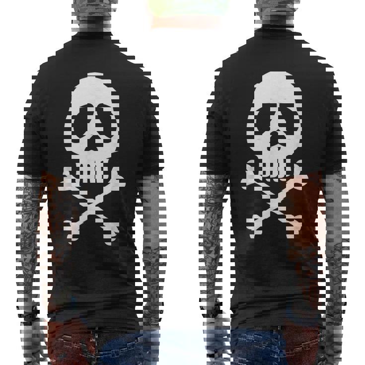 頭蓋骨、宇宙海賊、船長、パーティー、ハロウィーン、カーニバル メンズTシャツ バックプリント