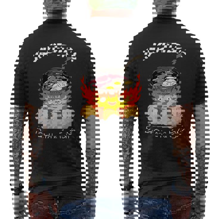 食品愛好家、カルシファーのベーコン、エッグクック。 メンズTシャツ バックプリント