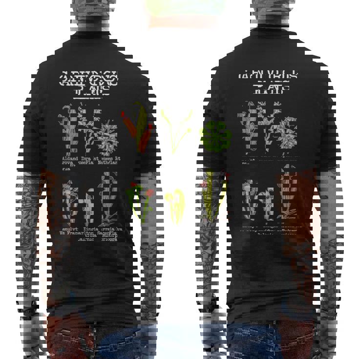 食虫植物 種 サラセニア ハエトリグサ メンズTシャツ バックプリント